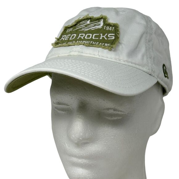 Red Rocks Amphitheatre Dad Hat Cap Colorado New Era Strapback 6 Panel White - Picture 1 of 11